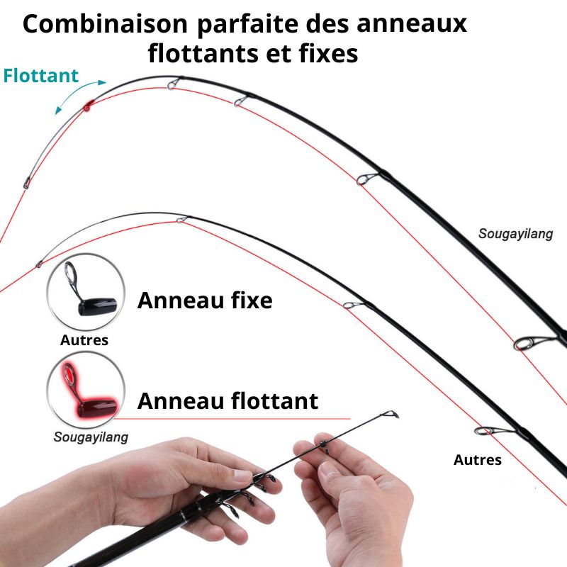 Canne téléscopique fibre de carbone