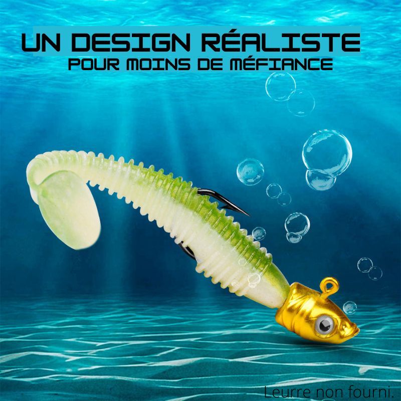 Tête plombée imitation poisson X 5 pcs