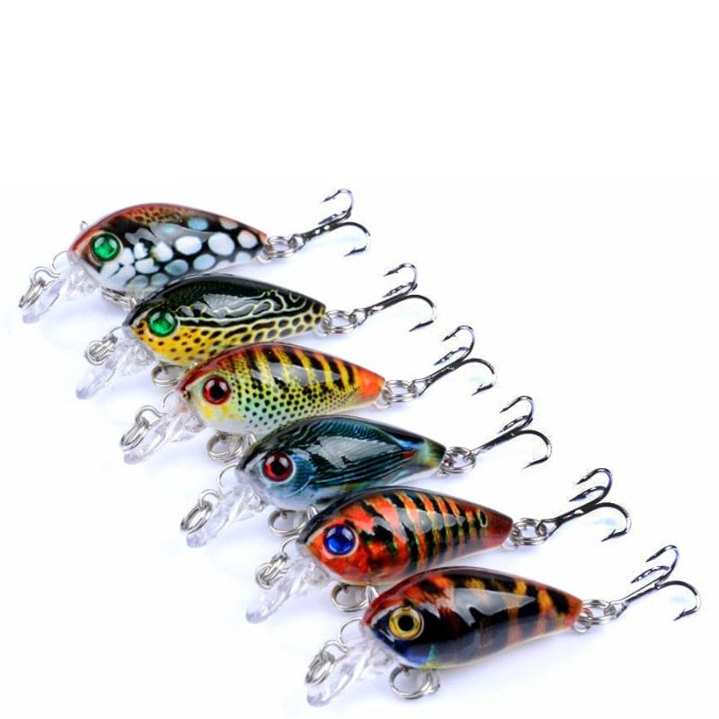 -Lot 6 Crankbaits Multicolores 4,5cm-4g